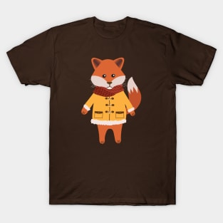 Woodland fox in a winter coat T-Shirt